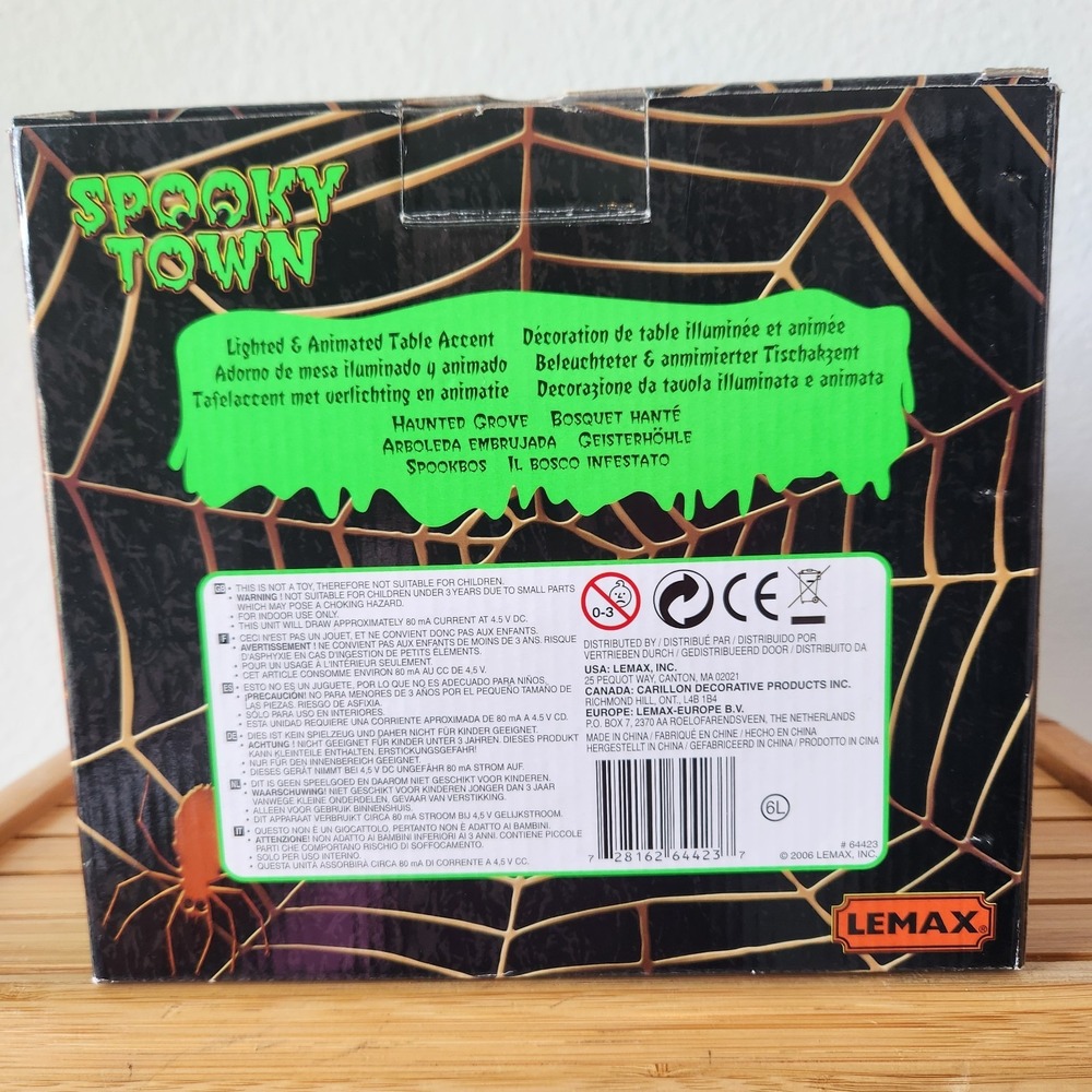 RARE Lemax Spooky Town Collection Haunted Grove 2006 Light Up Ghost Cave Retired - Picture 16 of 16